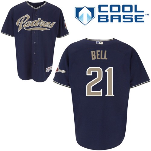 Best Quality San Diego Padres 21 Heath Bell Blue Cool Base MLB Jersey Baseball MLB Jerseys